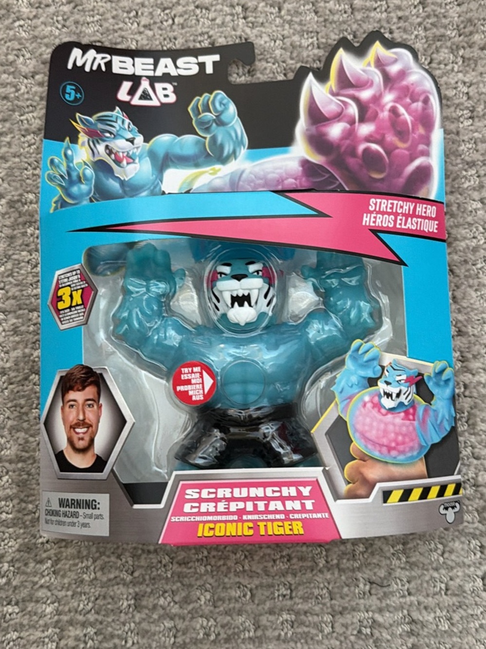 Mr Beast scrunchy stretchy hero Iconic Tiger - NIB